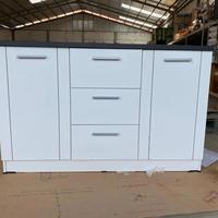 Lemari buffet dapur kitchen set bawah 3 pintu putih - Bandung saja