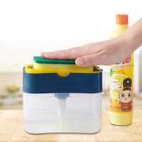 Alat Pompa Spons Sabun Cuci Piring Dispenser Soap Pump Sponge 2in1