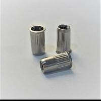 25 pcs 6-32 Flat Head Ribbed Body Steel Rivet Nuts LFS-06080R 25 pcs 6-32 Flat Head Ribbed Body Steel Rivet Nuts LFS-06080R