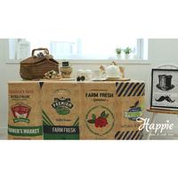 [R4-007] Fresh Vintage Farm Panel Fabric, kain katun linen