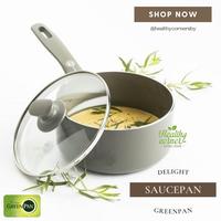 GreenPan Delight Saucepan 18cm Panci Sehat AntiLengket