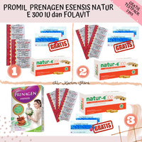 PROMIL PRENAGEN ESENSIS NATUR E 300 IU dan FOLAVIT- GRATIS TESTPACK 2