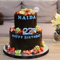 Kue Ulang Tahun Siram Coklat