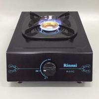 Kompor Gas Rinnai 1 Tungku Ceflon Hitam Burner Kuningan 511 C