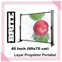 Brite Table Screen 40 Inch Layar Proyektor Portabel