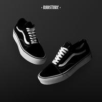 old skool black platform vans