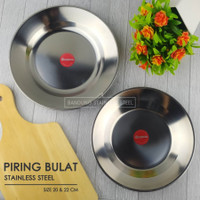 piring stainlees ukuran 22