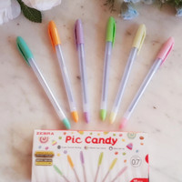 Pulpen / ballpoint zebra pic candy 0.7 mm semi gell ink