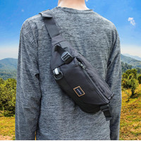 Tas waistbag tas pinggang Quicksilver Import new bahan tebal list emas