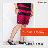 Celana Pendek Surfing Distroid - Merah Hitam