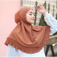 JILBAB INSTAN REMPEL PLISKET / KERUDUNG HIJAB BERGO MARYAM TALI