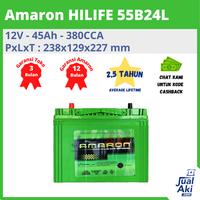 Aki Mobil Nissan Evalia NS60L / 55B24L Amaron Hi-Life 12V / 45Ah