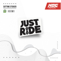 JUST RIDE cutting sticker / stiker custom sepeda tulisan