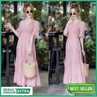 Jual Maxi Dress Pink Model \u0026 Desain 