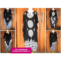 Daster kelelawat monokrom hitam IV/Daster kelelawar all size