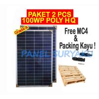 Paket 2 pcs Solar Panel/Panel Surya 100wp Poly 100wp Polycrystalline +