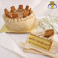 Sliced Biscoff Speculoos Cake / Slice Kue Bolu Biscoff Speculoos