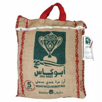 BERAS BASMATI MERK ABU KASS DARI INDIA KEMASAN 1kg EXTRA LONG ABUKASS