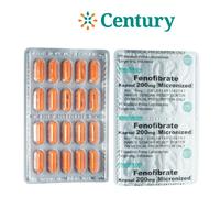 FENOFIBRATE 200MG 1 BLISTER ISI 20 KAPSUL / GEN-MEDIKON / KOLESTEROL