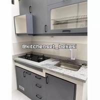 kitchen set minimalis abu abu