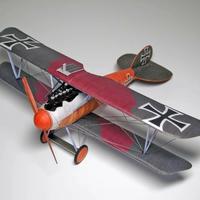 DIY Model Kertas Perang Dunia I pesawat tempur Jerman Albatros D.V