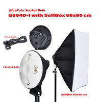Socket Bulb G804D-1 NiceFoto + SoftBox 60x90 cm