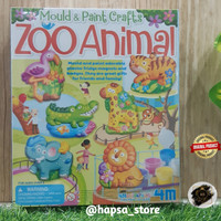 Mainan Edukasi 4M MOULD & PAINT CRAFTS ZOO ANIMAL 00-04753