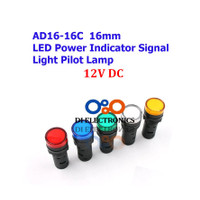 16mm Pilot Lamp AD16-16C 12v DC Lampu Indikator LED Signal Color Light