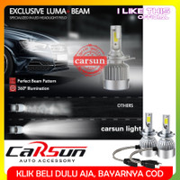 Lampu LED Mobil Soket H7 Low / High Beam Cool White 2 PCS 3800LM