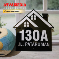 papan nomor rumah akrilik
