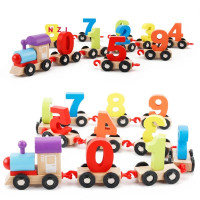 Wooden Digital Number Train mainan edukasi kayu kereta angka susun