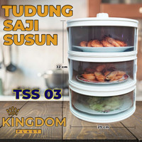 TUDUNG SAJI KINGDOM RANTANG PLASTIK BERKUALITAS FOOD COVER SUSUN