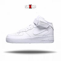 white mid top af1