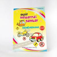 Buku Aktif Mewarnai Gambar Kendaraan, mapplus
