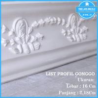 LIST GYPSUM PROFIL MOTIF GONGGO (16CM) JAYA MULYA2