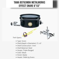 TAMA BST63 MBK METALWORKS EFFECT SNARE DRUM 6" x 3" w/ MC69
