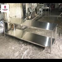 Meja Prepare Kitchen Stainless Steel 2 Tingkat