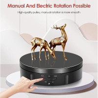 Alas Putar Fotografi Rotating Display Stand Base Mirror Surface 14.5cm
