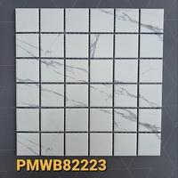 Mosaic Eleganza Type PMWB82223 30.6 x 30.6 cm Carrara White Matte - Mosaic Dinding Kamar Mandi Modern