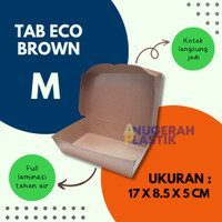 Lunch Box Eco Kraft Laminasi Ukuran Medium/ Lunch Box Langsung Jadi