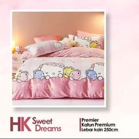 sprei star motif anak Hellokitty ukuran 120x200x20