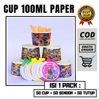 Cup Ice Cream-Cup Es Krim Di Malang-Cup Kertas Ice Cream 100 ml