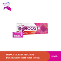 Imboost Extra Vit C & D3 Suplemen Daya Tahan Tubuh 8 Tablet