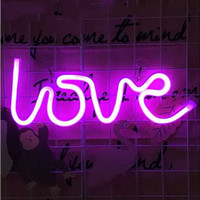 Lampu Dekorasi LED Neon Light Model LOVE - M04 - Pink