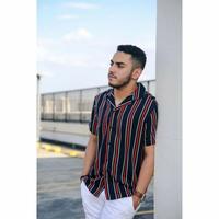 KEMEJA STRIPE NAVY ORANGE