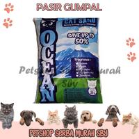 GRABSEND & GOSEND ONLY - Pasir Kucing Gumpal Wangi 25 Liter Merk Ocean