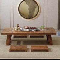 custom meja makan minimalis kayu mahoni kak Yohana