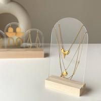Jewelry Stand Acrylic Kayu Tempat Kalung Aksesoris Perhiasan