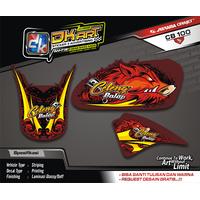 Stiker Striping Honda CB 100 Motif Celeng Balap