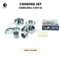 Cooking Set Camelwill - Nesting Stainless - Cooking 8 Set - Gelas